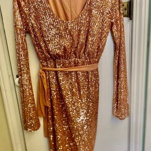ASOS Maternity Rose Gold Sparkle Dress